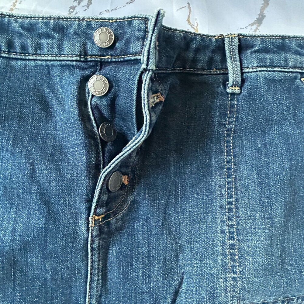 Talbots Plus Size 16 Button Fly Denim Patch Pocke… - image 2